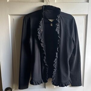 Matilda Jane Black Jacket with Ruffled Trim